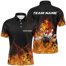 Load image into Gallery viewer, Custom Bowling Shirts For Men And Women, Personalized Flame Bowling Team Jerseys IPHW5165