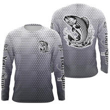 Load image into Gallery viewer, Striped Bass Long Sleeve Performance Fishing Shirsts, Custom Striper Performance Fishing Jerseys IPHW6216