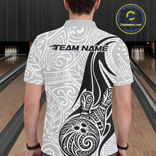 Load image into Gallery viewer, Custom Polynesian Tribal Bowling Men Polo Shirt, Maori Style Bowling Shirt IPHW10336