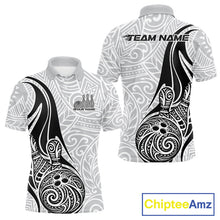 Load image into Gallery viewer, Custom Polynesian Tribal Bowling Men Polo Shirt, Maori Style Bowling Shirt IPHW10336