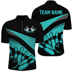 Custom Vintage Bowling Shirts For Men, Retro Bowling Jerseys Bowling Team Shirt | Blue IPHW7318