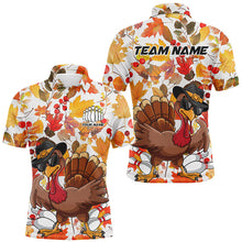 Load image into Gallery viewer, Custom Funny Turkey Bowling Shirts For Men, Thanksgiving Bowling Team Shirt Bowler Outfits IPHW7637