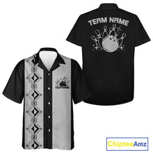 Load image into Gallery viewer, Custom Retro Bowling Button Up Shirt , Classic Vintage Bowling Team Hawaiian Shirt IPHW10072