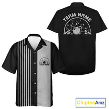 Load image into Gallery viewer, Custom Classic Striped Vintage Bowling  Shirt, Retro Bowling Button Up Team Shirt IPHW10074