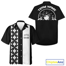 Load image into Gallery viewer, Custom Retro Style Bowling Button Up Shirt, Vintage Bowling Hawaiian Team Shirt IPHW10079
