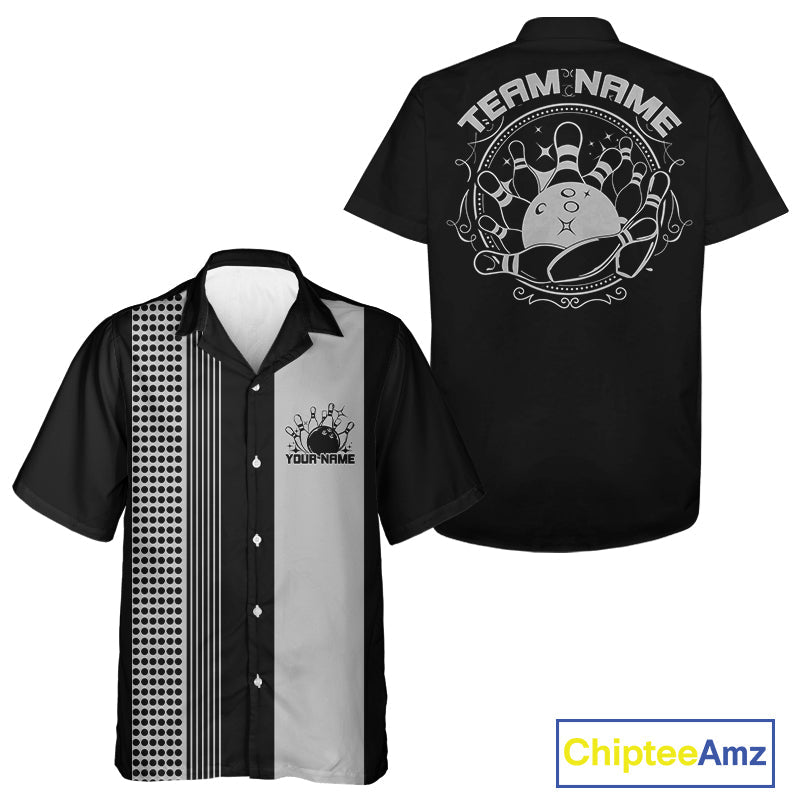 Custom Retro Bowling Hawaiian Shirts For Men And Women, Vintage Bowling Team Shirt IPHW10083