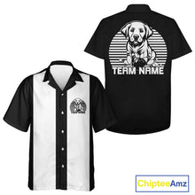 Load image into Gallery viewer, Custom Labrador Retriever Retro Button Up Bowling Shirt, Dog Bowling Shirt IPHW10220