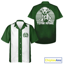 Load image into Gallery viewer, Custom Labrador Retriever Retro Button Up Bowling Shirt, Dog Bowling Shirt IPHW10220