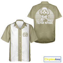 Load image into Gallery viewer, Custom Poodle Retro Button Up Bowling Shirt, Vintage Dog Lovers Bowling Shirt IPHW10222