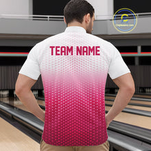 Load image into Gallery viewer, Custom Name Pink Bowling Jerseys For Men, Bowling League Quarter-Zip Shirt Bowler Outift IPHW10655