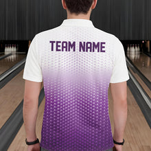 Load image into Gallery viewer, Custom Name Purple Bowling Jerseys For Men, Bowling League Polo Shirt Bowler Outift IPHW10657