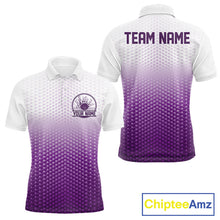 Load image into Gallery viewer, Custom Name Purple Bowling Jerseys For Men, Bowling League Polo Shirt Bowler Outift IPHW10657