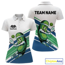 Load image into Gallery viewer, Custom Funny Pickles Play Pickleball Polo Shirts For Women, Pickleball Team Shirt IPHW9431