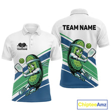Load image into Gallery viewer, Custom Funny Pickles Play Pickleball Polo Shirts For Men, Pickleball Team Shirt IPHW9431