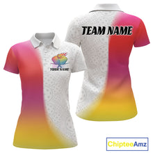 Load image into Gallery viewer, Custom Colorful Pickleball Pattern Pickleball Women Polo Shirt, Pickleball League Shirt IPHW9317