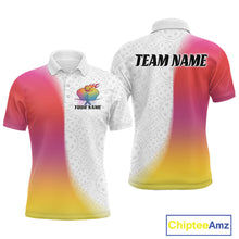 Load image into Gallery viewer, Custom Colorful Pickleball Pattern Pickleball Polo Shirts For Men, Pickleball League Shirt IPHW9317