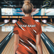 Load image into Gallery viewer, Person wearing a bowling shirt with 'TEAM NAME' text in a bowling alley.