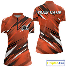 Load image into Gallery viewer, Orange and black sports jersey with 'Team Name' text on a white background