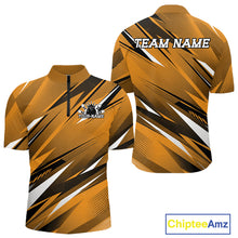Load image into Gallery viewer, Orange and black sports jersey with 'Team Name' text on a white background