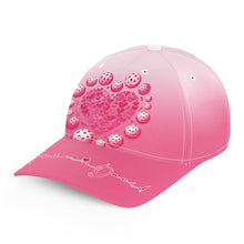 Load image into Gallery viewer, Custom Pink Heart Pickleball Hat For Men And Women, Valentines Pickleball Couple IPHW8193
