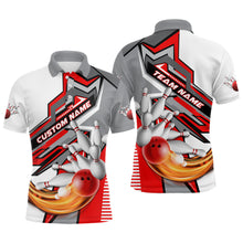 Load image into Gallery viewer, Personalized Multi-Color Bowling Team Jerseys, Bowling Tournament Polo / Quarter Zip Shirts For Men And Women IPHW5934