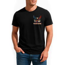 Load image into Gallery viewer, Custom Bowling T-Shirts For Men, "This Is How We Roll" Eagle American Flag Theme IPHW9073