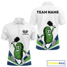 Load image into Gallery viewer, Custom Funny Pickles Play Pickleball Polo Shirts For Men, Pickleball Team Shirt IPHW9432