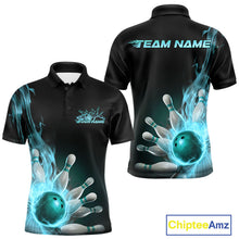 Load image into Gallery viewer, Custom Multi-Color Flame Bowling Tournament Shirts For Men, Women And Kid, Fire Bowling Jerseys IPHW9378