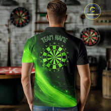 Load image into Gallery viewer, Dartboard 3D Lightning Darts Shirt For Men Custom Name &amp; Team Jersey | Opt2 - Green NYN0646