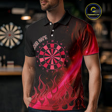 Load image into Gallery viewer, Dartboard 3D Lightning Darts Shirt For Men Custom Name &amp; Team Jersey | Opt3 - Red NYN0647