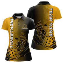 Load image into Gallery viewer, Custom Yellow Pickleball Wings Jerseys Outdoor Pickleball Polo Team Shirts For Women IPHW9308