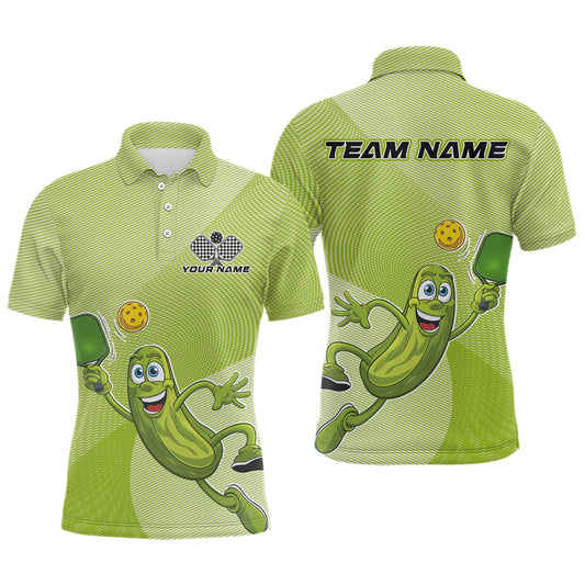 Custom Funny Pickles Play Pickleball Polo Shirts For Men, Pickleball Team Shirt IPHW9409