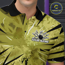 Load image into Gallery viewer, Custom Military Green Camouflage Bowling Team Polo Shirts For Men, Bowling League Shirt IPHW9384