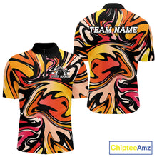 Load image into Gallery viewer, Colorful abstract patterned shirt with 'Team Name' text on a white background, featuring the brand 'Chiptee Amz'.
