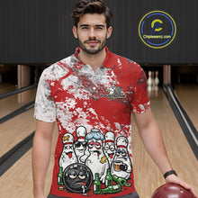 Load image into Gallery viewer, Custom Red Drunk Bowling Ball And Pins Bowling And Beer Shirt, Funny Bowling Jersey IPHW11264