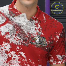 Load image into Gallery viewer, Custom Red Drunk Bowling Ball And Pins Bowling And Beer Shirt, Funny Bowling Jersey IPHW11264