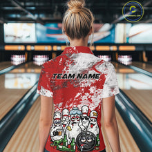 Load image into Gallery viewer, Custom Red Drunk Bowling Ball And Pins Bowling And Beer Shirt, Funny Bowling Jersey IPHW11264