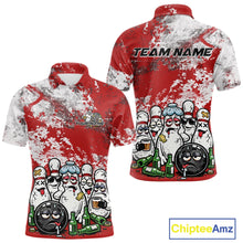 Load image into Gallery viewer, Custom Red Drunk Bowling Ball And Pins Bowling And Beer Shirt, Funny Bowling Jersey IPHW11264