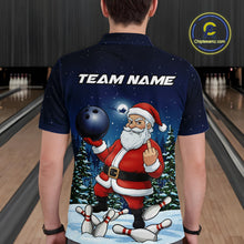 Load image into Gallery viewer, Custom Funny Christmas Bowling Men Polo Shirts, Xmas Santa Bowling Team Outfit IPHW10094
