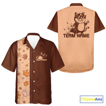 Load image into Gallery viewer, Custom Retro 50S Cat Bowling Button Up Shirt Men And Women, Vintage Cat Bowling Shirt IPHW10096