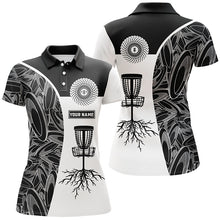 Load image into Gallery viewer, Black camo white Women disc golf polo shirt custom disc golf jerseys team girl disc golf NQS5930