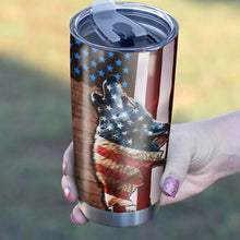 Load image into Gallery viewer, 1PC American coyote hunting To my Dad hunter Custom Tumbler Cup - Personalized hunting gift for dad NQSD120