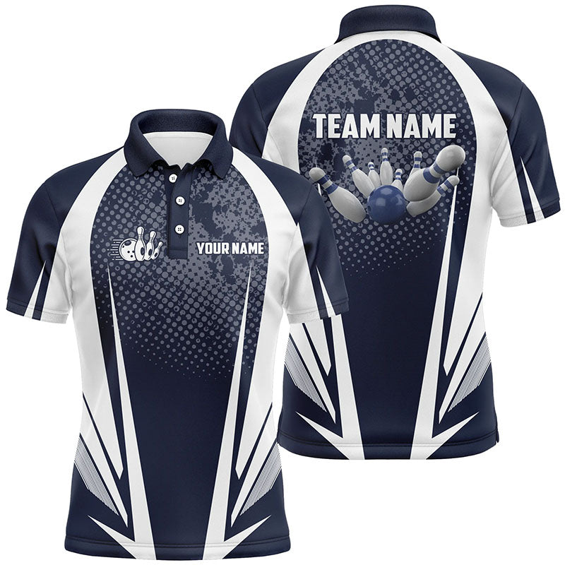 Custom bowling shirt for men – personalized team jersey front view