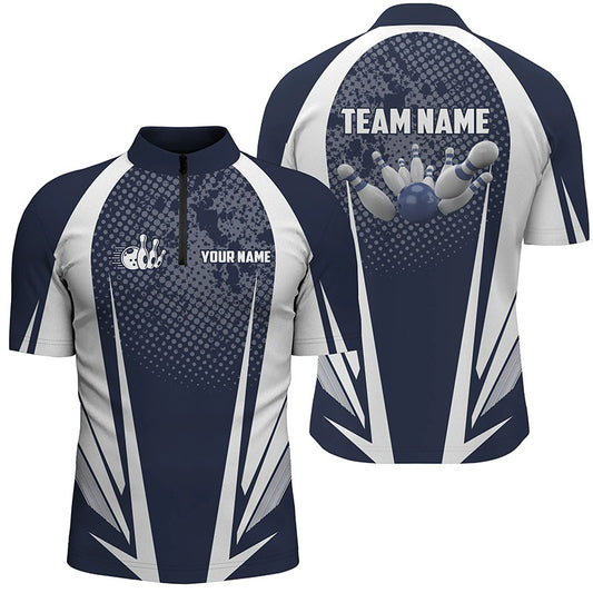 Custom bowling shirt for men – personalized team jersey front view