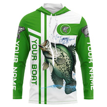 Load image into Gallery viewer, Crappie fishing Customize name and boat name fishing shirts for men, custom fishing apparel NQS3072