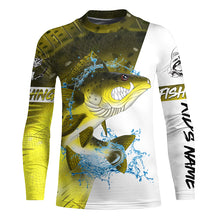 Load image into Gallery viewer, Angry Walleye fishing Custom sun protection Long sleeve Fishing Shirts, Personalized Fishing jerseys NQS5515