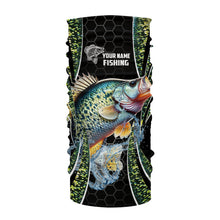 Load image into Gallery viewer, Crappie freshwater fishing black green scales Custom Name sun protection fishing jersey NQS3507