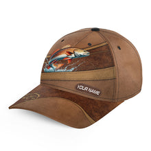 Load image into Gallery viewer, Redfish fishing hats for men, women custom name baseball best Red drum fisherman caps NQS5541