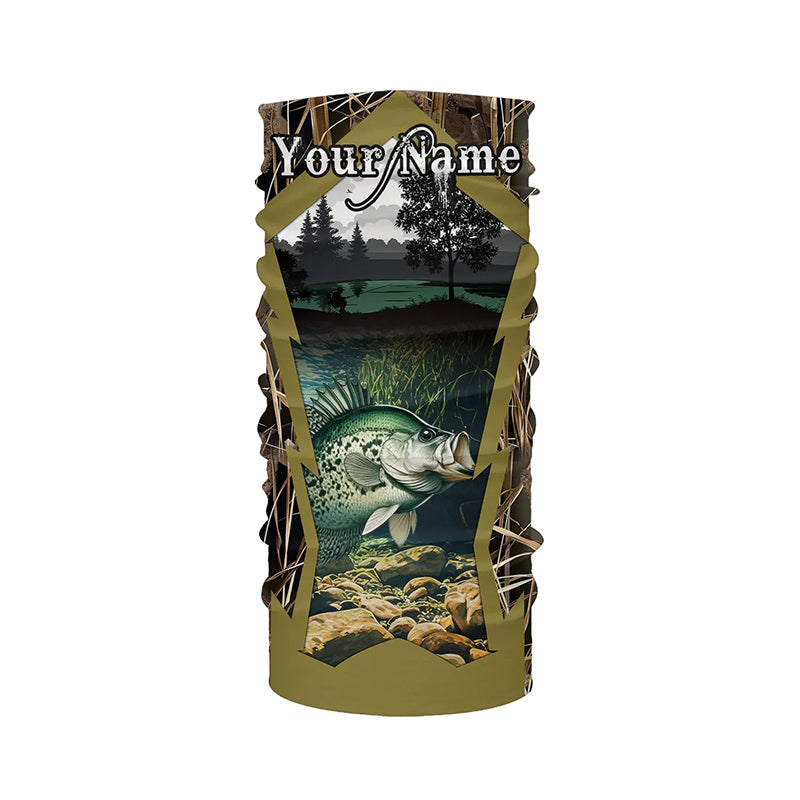 Crappie Fishing Camo Customize Name UV protection Long sleeve Fishing Shirts Personalized Gifts NQS503