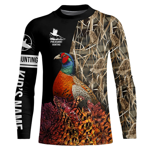 Pheasant Hunting Camo Customize Name 3D All Over Printed Shirts Personalized Hunting gifts NQS631